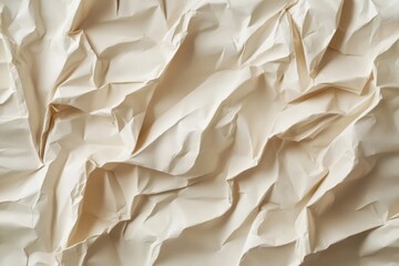 Obraz premium A white paper with a lot of wrinkles and creases