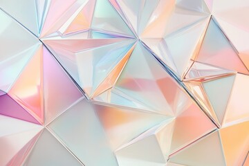 A colorful, abstract background with triangles and a white background