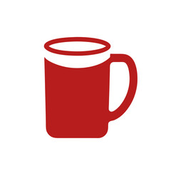 red cup isolated on white