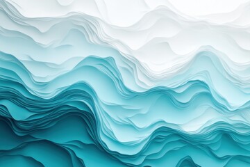 Fototapeta premium The image is a blue and white wave with a lot of detail