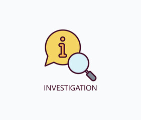 Investigation Vector, Icon Or Logo Sign Symbol Illustration 