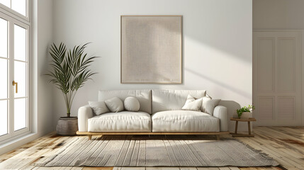 Modern style interior design 3d illustration