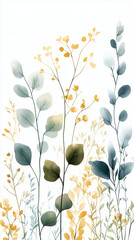 Minimalist Floral Background Elegant Botanical Design