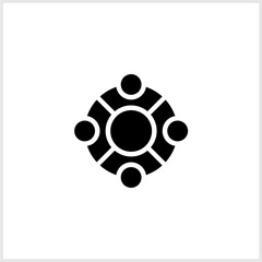 group logo, meeting, group of people at a round table