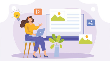 Blogger Concept Illustration