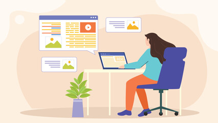 Blogger Concept Illustration