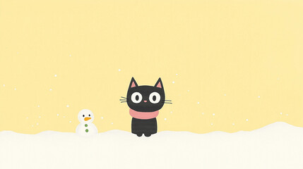 cat in the snow