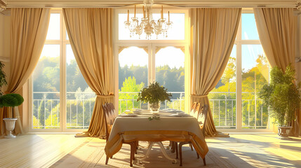 Obraz premium Modern style interior design 3d illustration