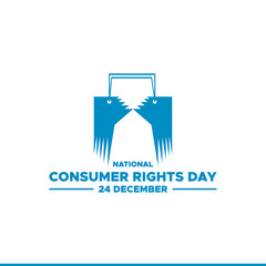 National Consumer Rights Day Observed every year of 24 December , Business Store Vector banner, flyer, poster and social medial template design.