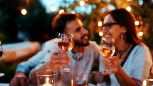glasses of champagne, people celebrating new year and end of year party