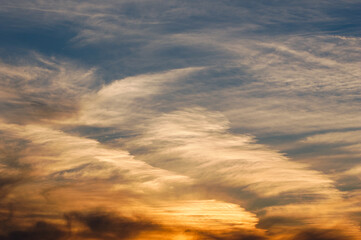 Obraz premium 11月末の夕焼け空