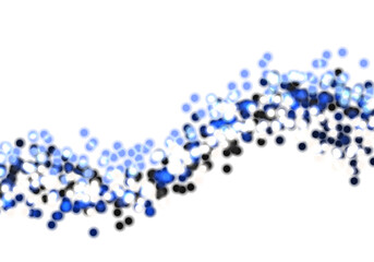 Abstract shiny wave with sparkles bokeh and blue shimmer on a transparent background	
