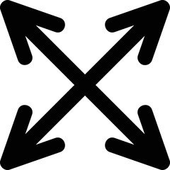 Simple vector icon expand button