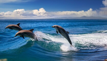 dolphin jumping in the water