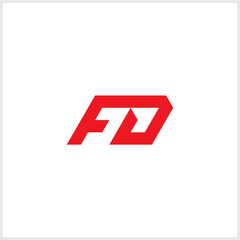 fd letter logo  df monogram lettering