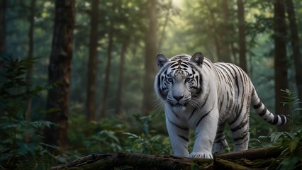 white tiger in the forest