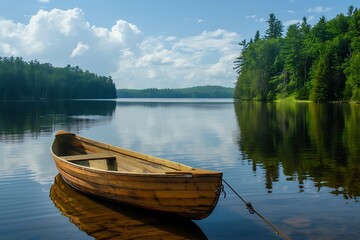 Obraz premium boat on the lake