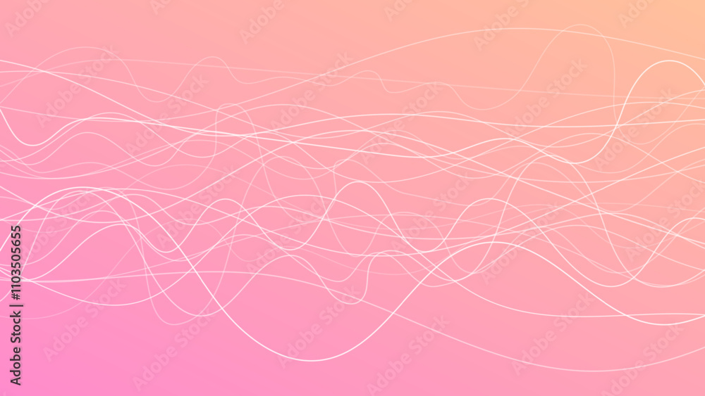 Poster Abstract gradient background with wave beams