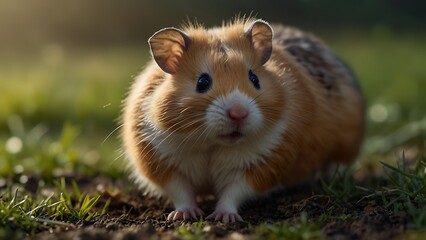 hamster in the grass