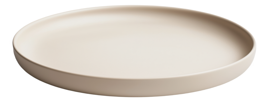 PNG Beige round plate