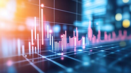 A financial analyst's office with charts and market data glowing on large monitors.