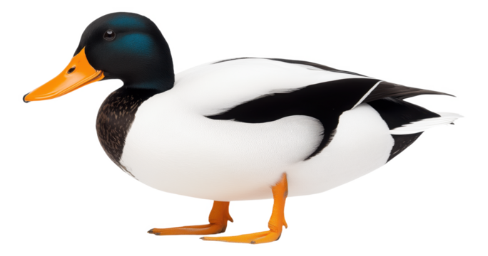 PNG Realistic duck decoy with black and white feathers