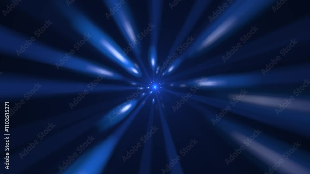 Canvas Prints loopable blue light tunnel animation at 4k resolution