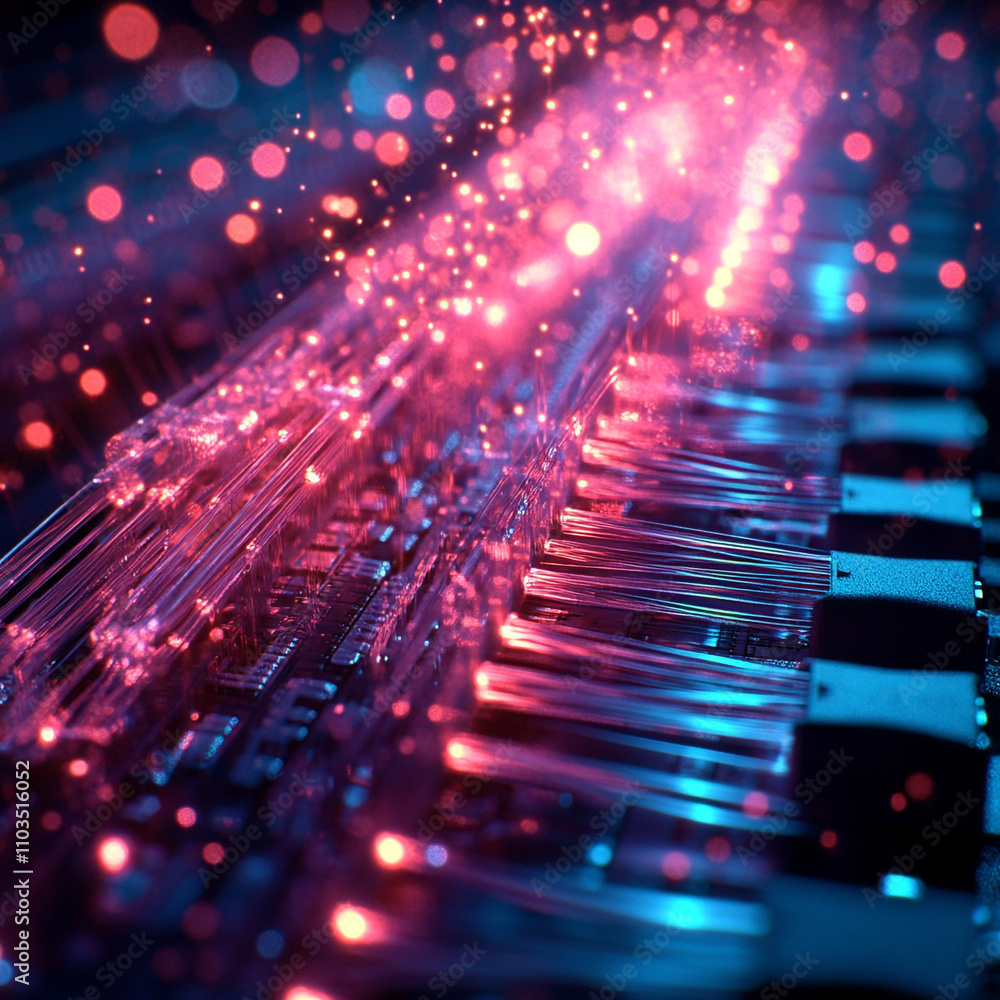 Poster ai generated visuals showcase sparks of technology and innovation digital realm abstract art futuris