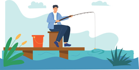 Fishing Concept Illustration