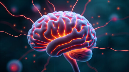 Fototapeta premium Neural Connections and Creativity
