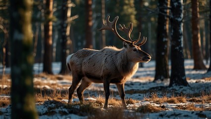 Fototapeta premium deer in the woods