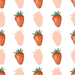 Pattern with strawberries for fabric print, seamless patterns, fabric patterns, fruits print, strawberry pattern, romantic pattern, hearts, valentine day pattern, sweet patterns