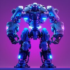 glowing robot transformer.