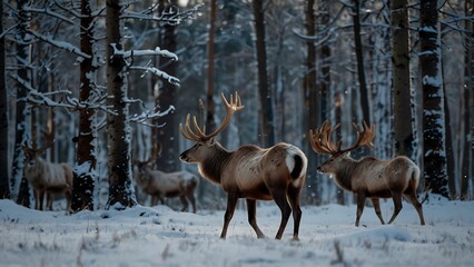 Fototapeta premium deer in the woods