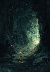 light in the cave.