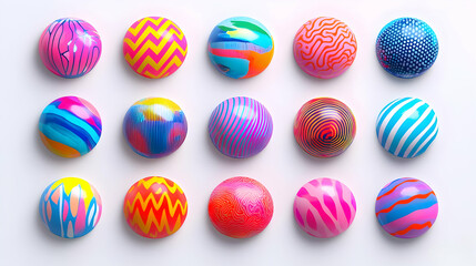 Obraz premium Colorful Abstract 3D Sphere Illustration