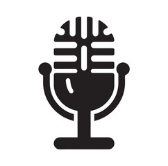 microphone set silhouette vector  illustration