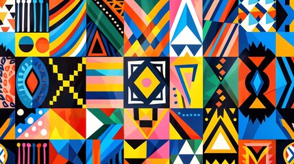 Obraz premium Abstract colorful geometric pattern.