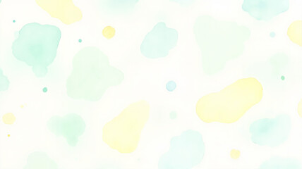 Minimal watercolor pattern with soft yellow and green spots