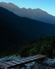 双六小屋周辺の北アルプスの景色