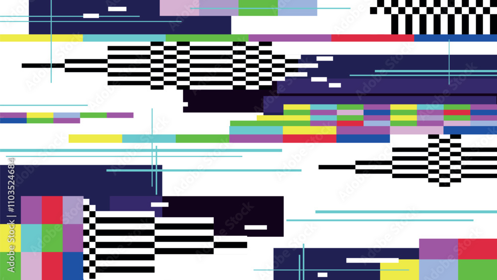 Poster a blurry image with a lot of different colors and lines