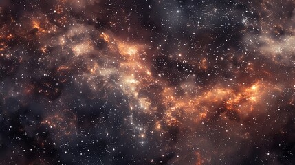 A starry sky with a nebula.