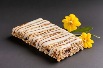 Oat and Raisin Granola Bars with Honey Drizzle