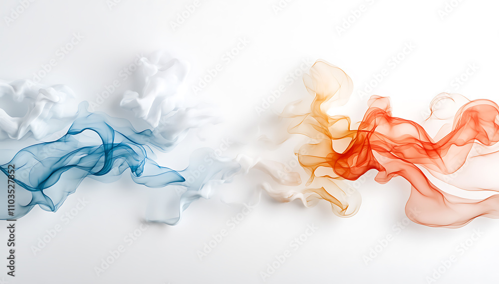 Poster global economic volatility abstract flowing textures contemporary art calm studio environment dynami