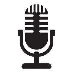 microphone set silhouette vector  illustration