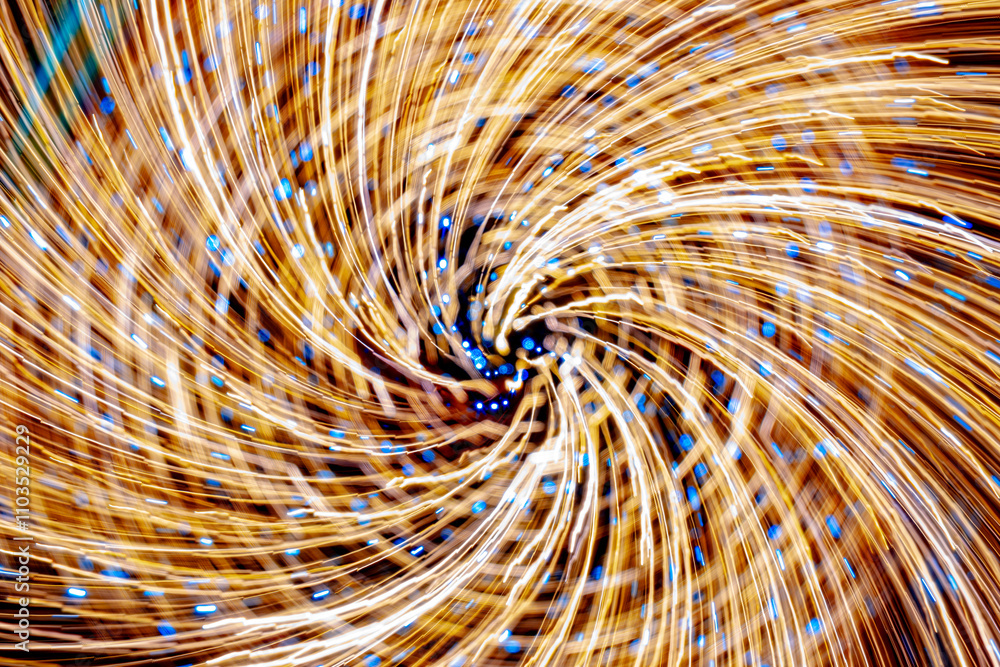 Canvas Prints abstract swirl light trails on the dark background