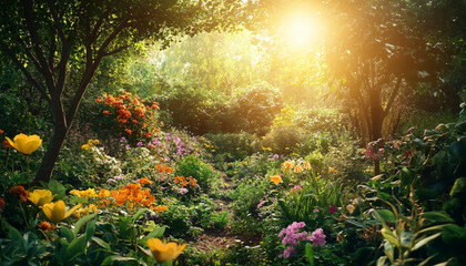 inspired image of a very simple biodiverse garden that is just being set up.