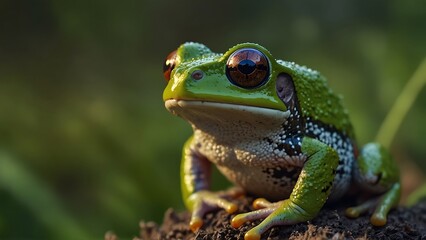 Fototapeta premium frog on the ground