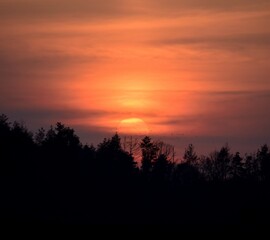 sunset in the mountains