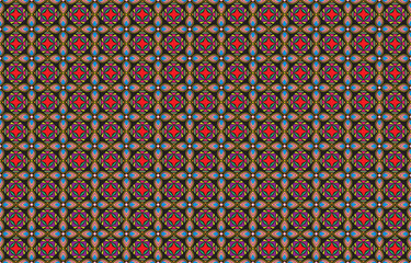 Stylized pattern printing for clothing. Trendy, contemporary ethnic seamless pattern, embroidery cross, diamonds, chevrons.
